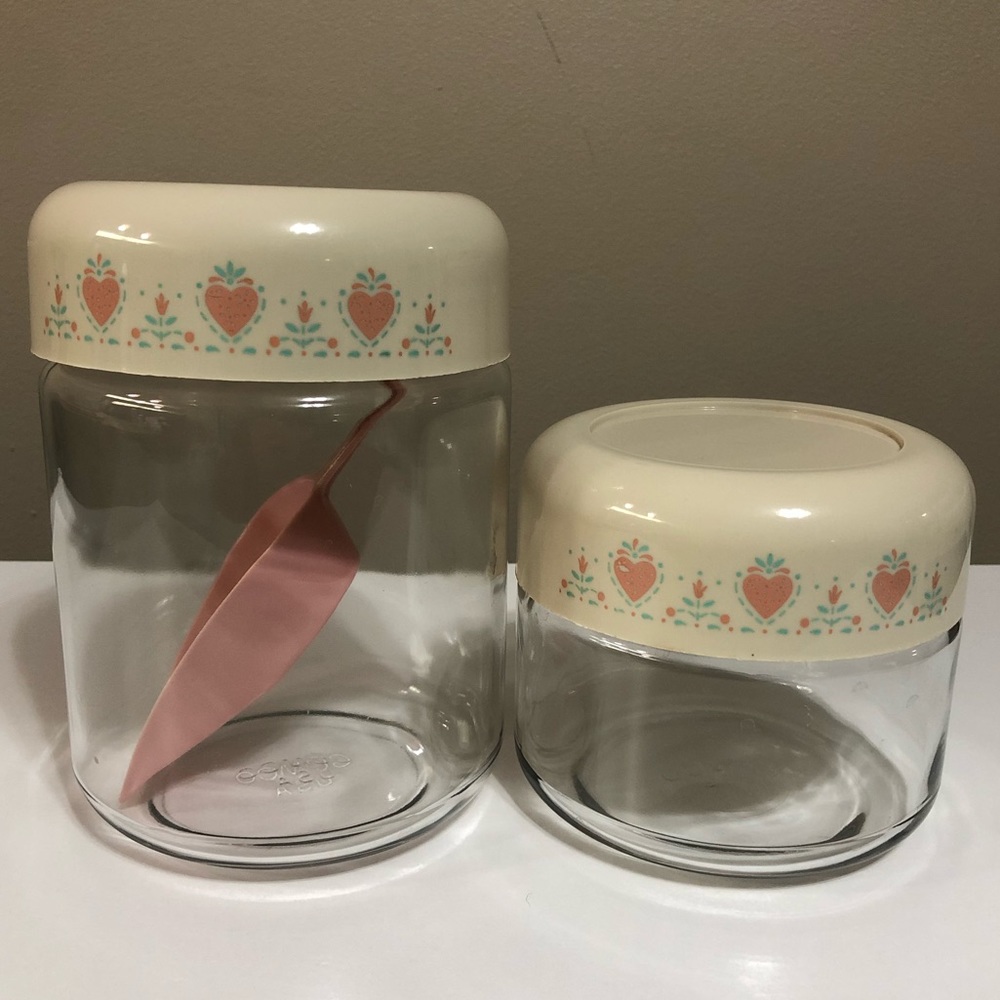 Vintage Corning Forever Yours Glass Jar Canisters - Picture 4 of 12